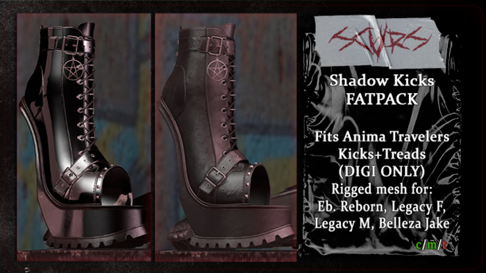 .:SCARS:. Shadow Kicks Boots (FATPACK)