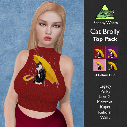 Snappy // Cat Brolly Ladies Top
