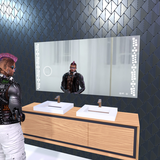 LSD Mirror "Chiare" -  PBR-Materials & Realtime Reflections