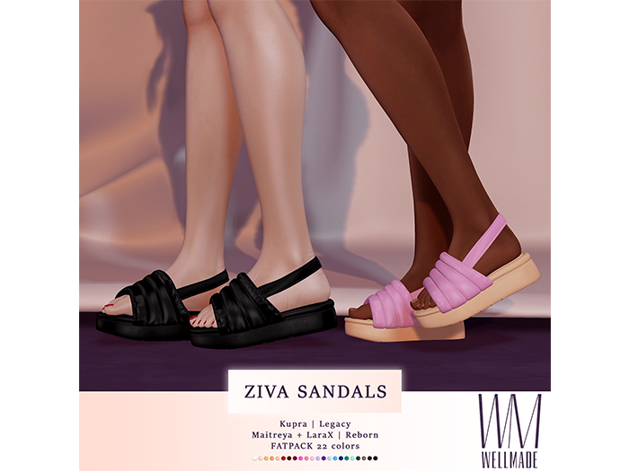 [WellMade] Ziva Sandals