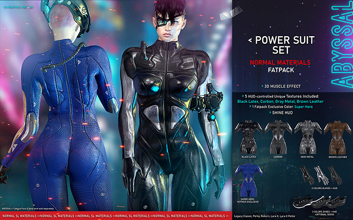 +ABYSSAL>> POWER SUIT SET - (NORMAL MATERIALS) NO SHINE for DEMO