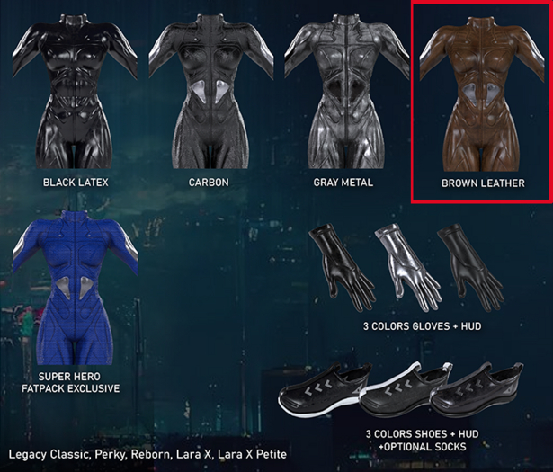 +ABYSSAL>> POWER SUIT SET -  BROWN LEATHER (NORMAL MATERIALS)