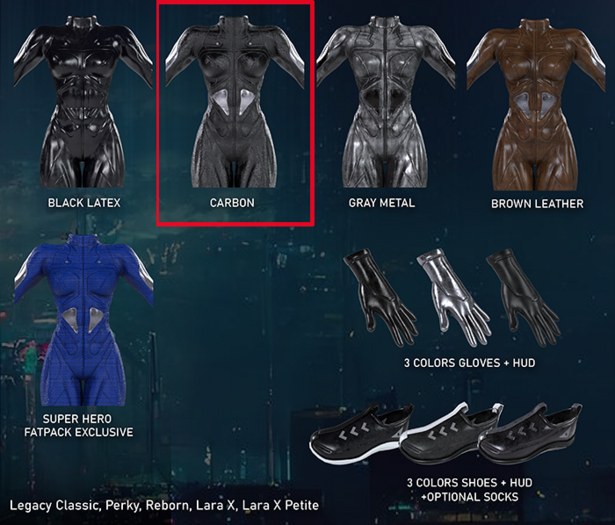+ABYSSAL>> POWER SUIT SET - CARBON (NORMAL MATERIALS)