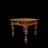{S} Full Perm Mahogany Wood Side Table 01