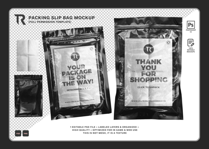 [TR] Packing Slip Bag Mockup