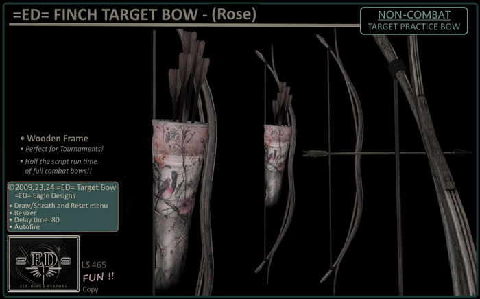 =ED= FINCH TARGET BOW -[Rose] - [=]