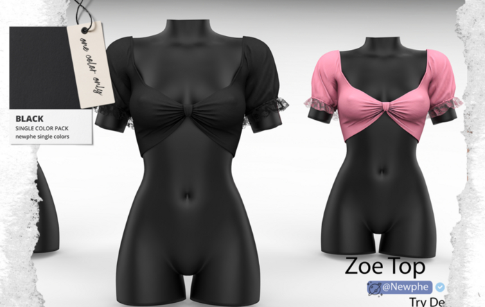 Newphe - Zoe Top - Black