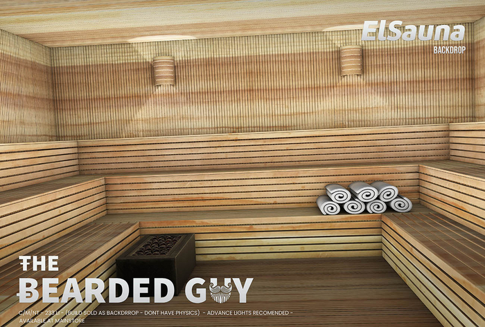 El Sauna Backdrop - The Bearded Guy
