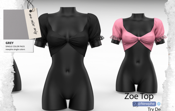 Newphe - Zoe Top - Gray