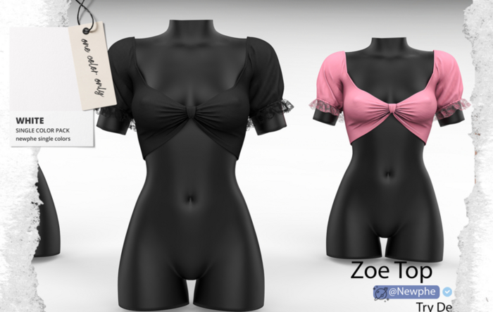 Newphe - Zoe Top - White