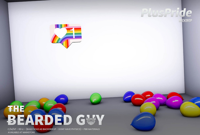 Plus Pride Backdrop PBR - The Bearded Guy