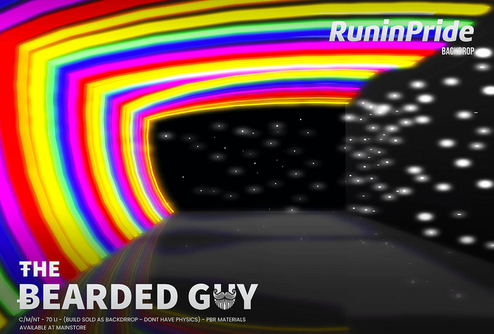 Runin Pride Backdrop - The Bearded Guy