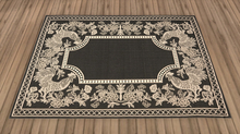 Black Rooster Area Rug