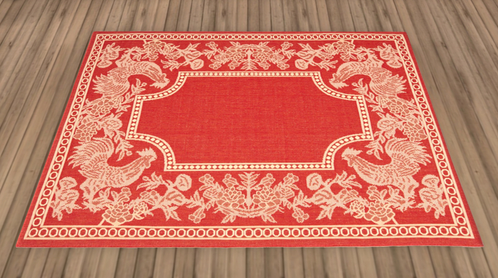 Red Rooster Area Rug