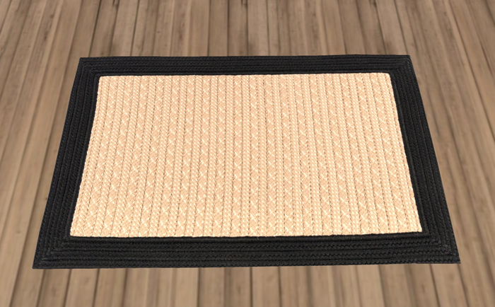 Black Bordered Woven Rug