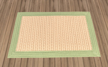 Lime Bordered Woven Rug