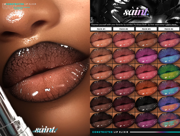 ! #saint. x evox - constricted lip elixir (fatpack)