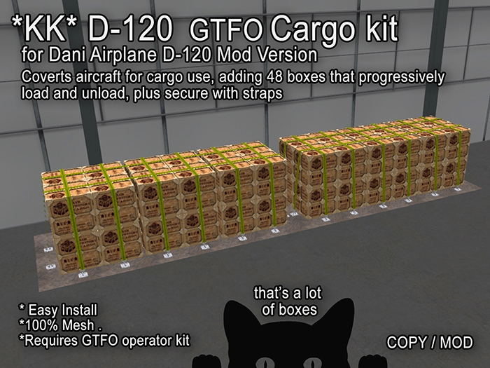 *KK* D-120  GTFO cargo conversion kit