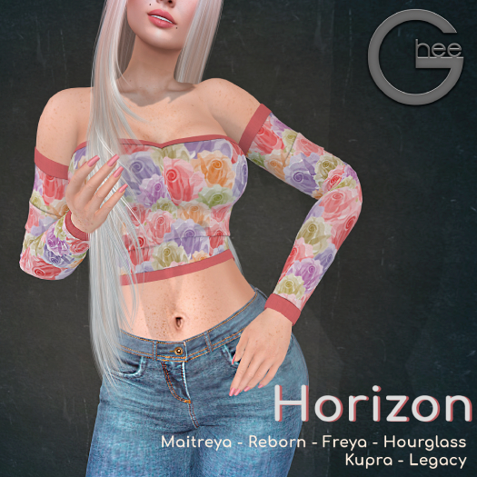 Ghee - Horizon top plain sky blue - BAG (add)