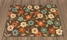 Brown Floral Vintage Area Rug