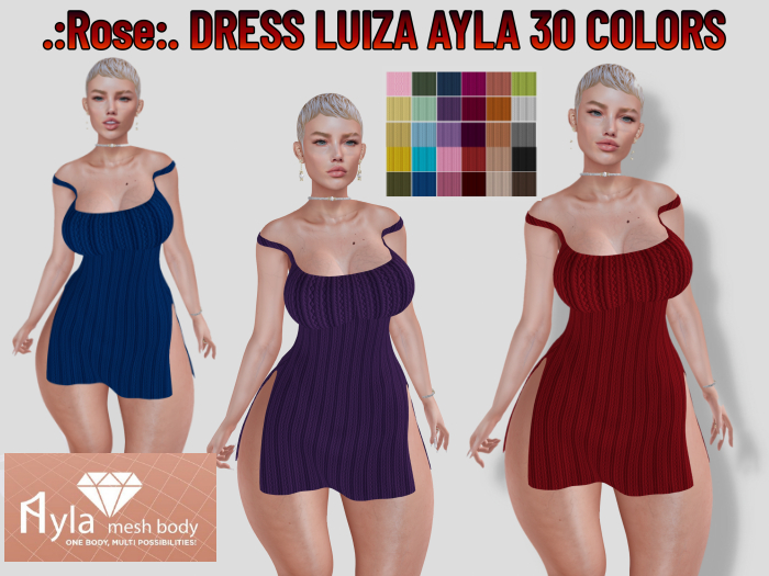 .:Rose:. DRESS LUIZA AYLA 30 COLORS (Add Me)