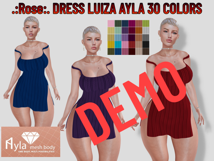 .:Rose:. DRESS LUIZA AYLA 30 COLORS DEMO (Add Me)