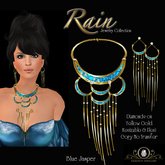 Exquisite Rain Blue Jasper Jewelry Set Gift Box