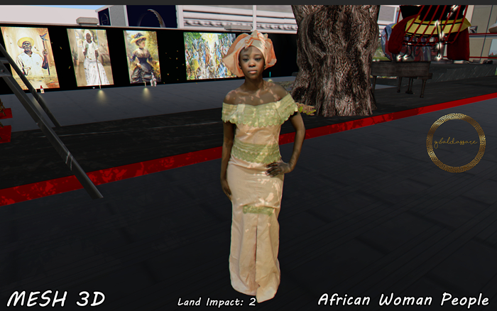 ::G.B-African Woman Mesh 3D::