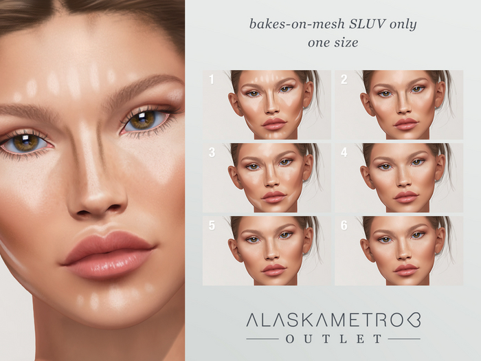 a<3 Outlet "Beauty Guru" SLUV bakes-on-mesh contour set 