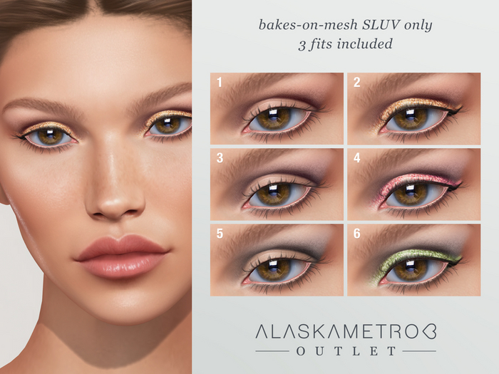 a<3 Outlet "Beauty Guru" SLUV bakes-on-mesh eyeshadow (A) - 3 Fits