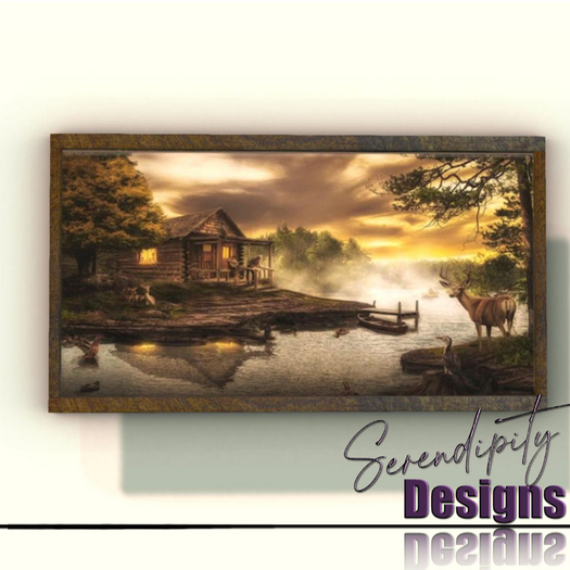 Serendipity Designs - Roanoke LR Cabin Painting