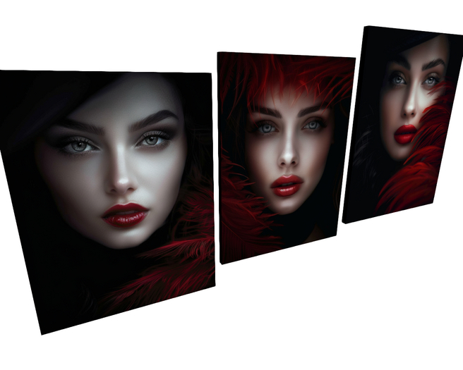 *'`'*Atheria Designs*'`'* Exclusive, Woman on Canvas 3 Piece HD *Boxed*