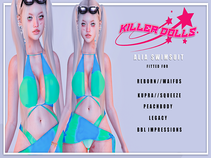D0LLZ ALIA  SAGE/ BLUE1 SWIMSUIT add me