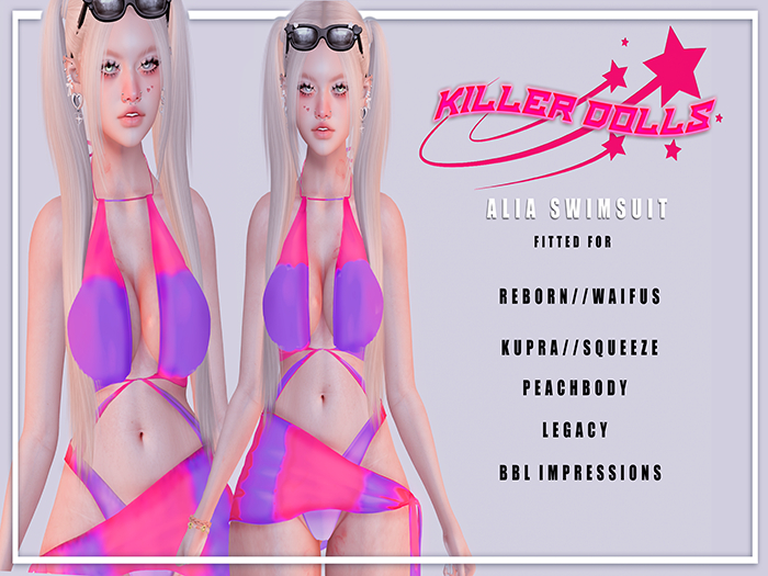 D0LLZ ALIA PURPLE / PINK SWIMSUIT add me