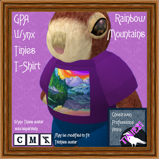 GPA Wynx Tinies T-Shirt - Rainbow Mountains Print
