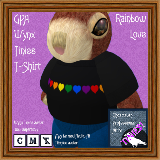 GPA Wynx Tinies T-Shirt - Rainbow Love Print