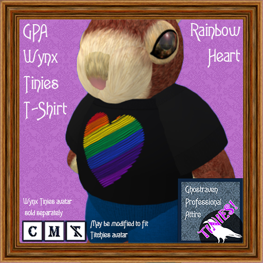 GPA Wynx Tinies T-Shirt - Rainbow Heart Print