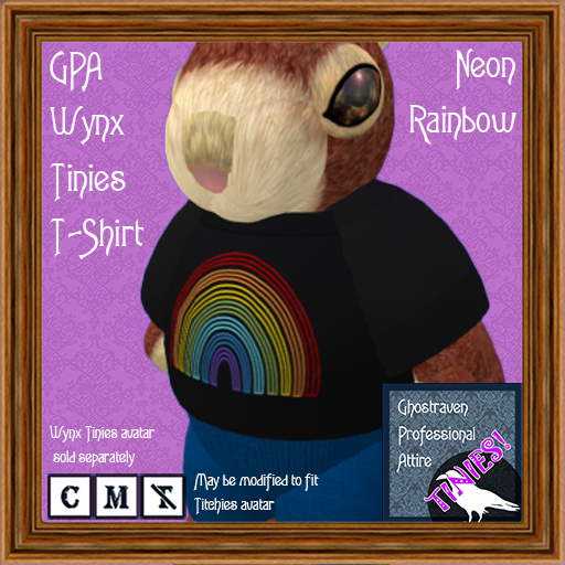 GPA Wynx Tinies T-Shirt - Neon Rainbow Print