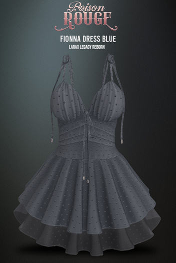 POISON ROUGE Fionna Dress Blue