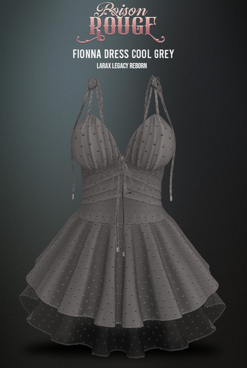 POISON ROUGE Fionna Dress Cool Grey 