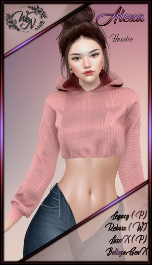 .:WoN:.Alexa hoodie pink