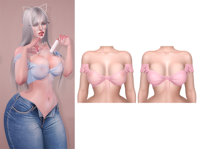Mossu - Sienna Top - Baby Pink 