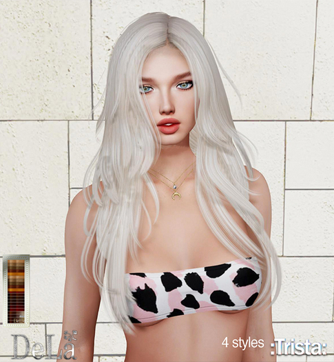 =DeLa*= Mesh Hair "Trista" Reds OrangeBrowns