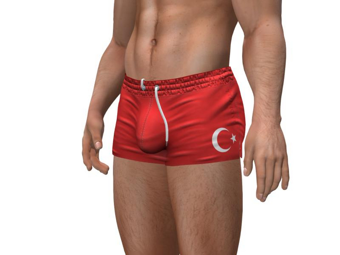TwoSided Euro shorts Turkey
