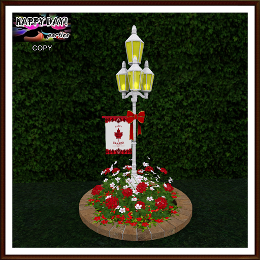 Canada Day - Post Lamp