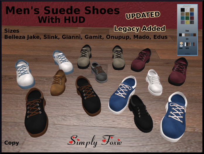 Men's Suede Shoes With Hud (Boxed)