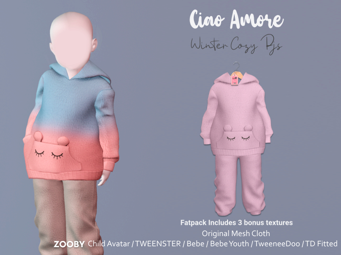 Ciao Amore! - Winter Cozy Pjs (k) Grape