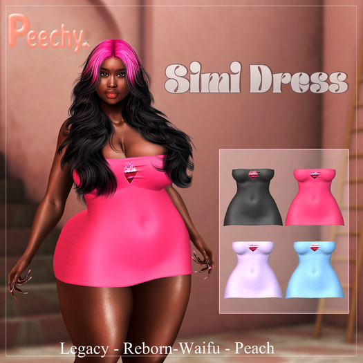 Peechy. Simi Dress - Barb Pink
