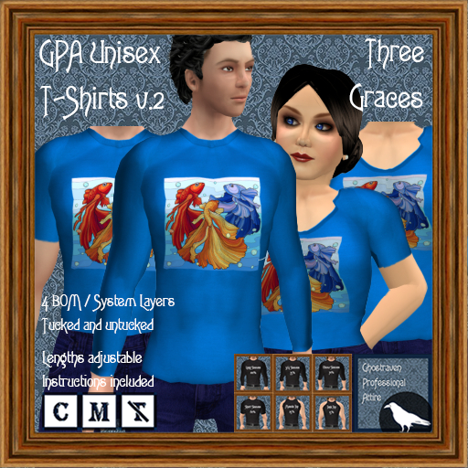 GPA Unisex T-Shirt BOM - Three Graces Print v.2