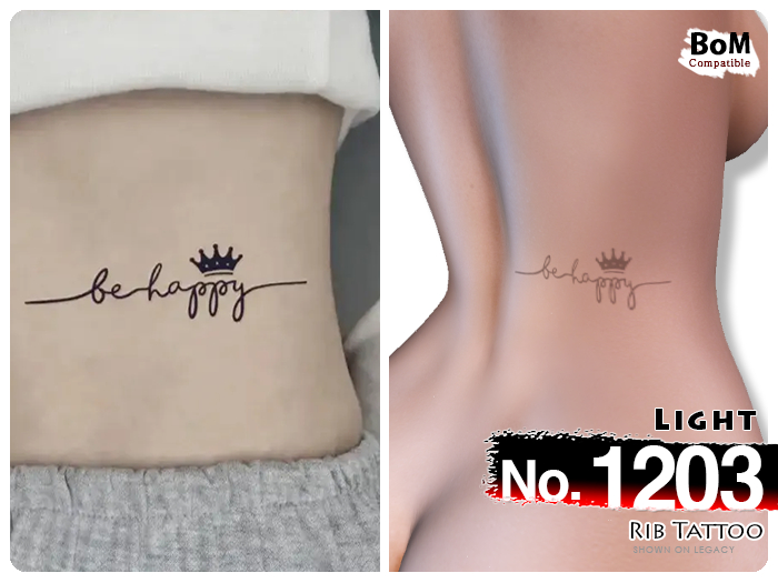 (Rib Tattoo) No.1203 Light